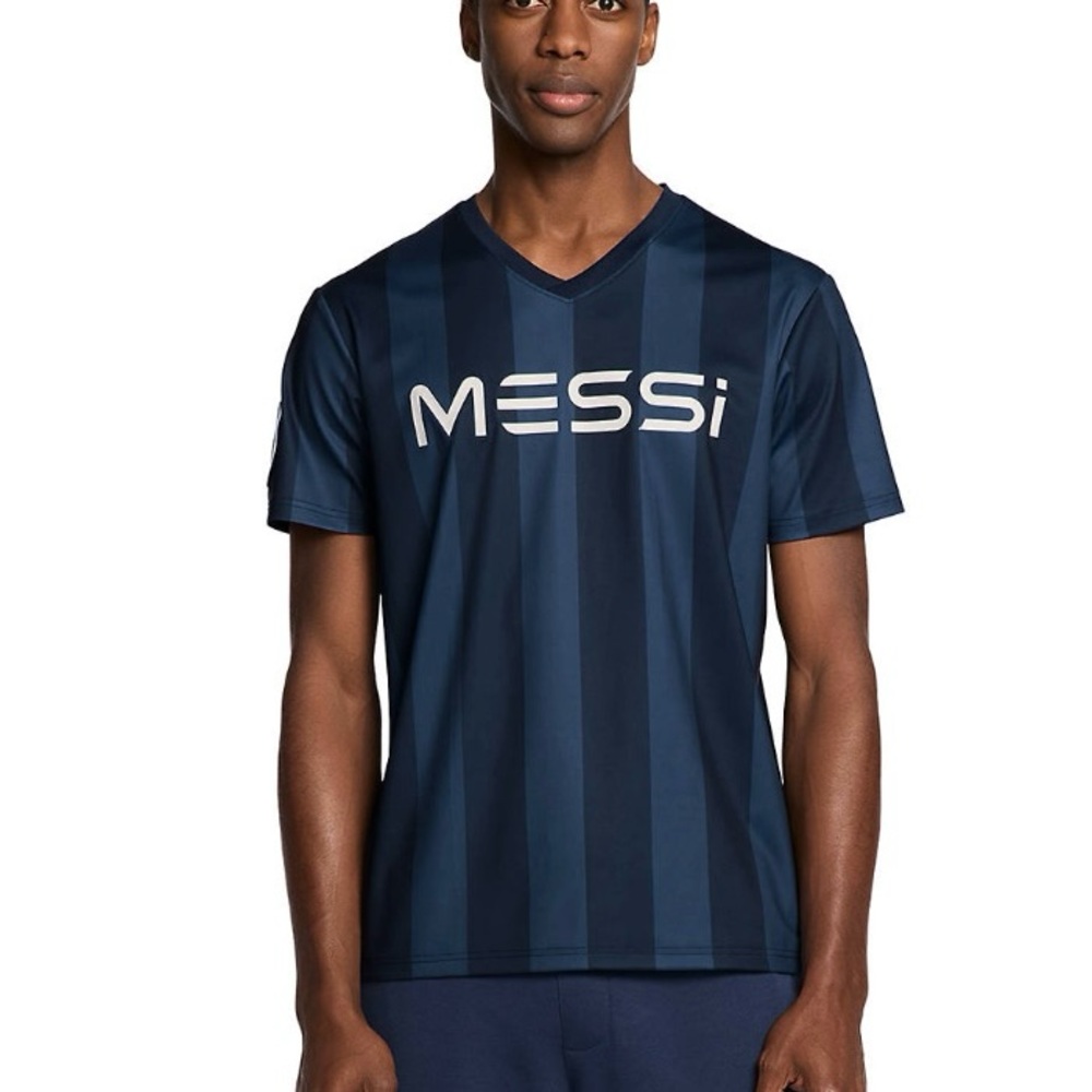 Blue Performance Jersey with Crew Neck and Short Sleeves